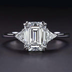 Verde 2ct IGI Certified Lab-grown Emerald Cut Diamond Ring