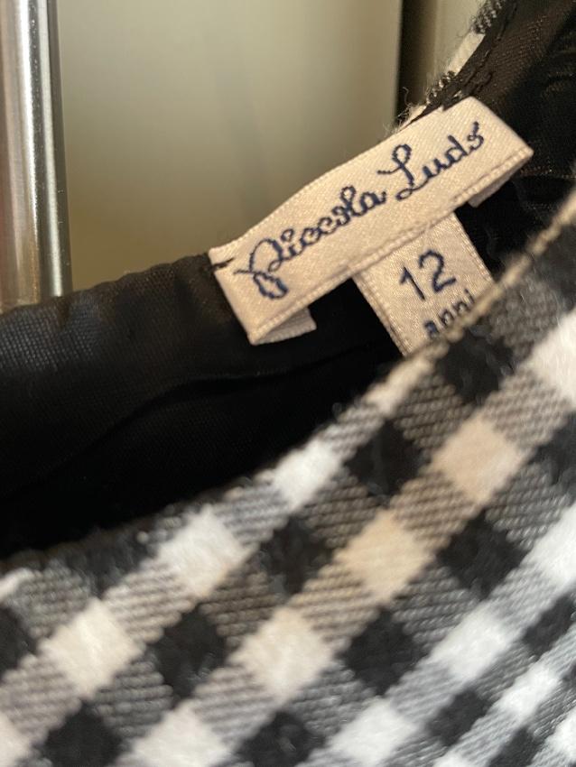 Piccola Ludo Kids 12Y Ruffle Checked Dress