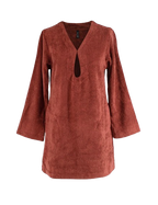 Lisa Marie Fernandez Rust Cotton Terry Short Kaftan