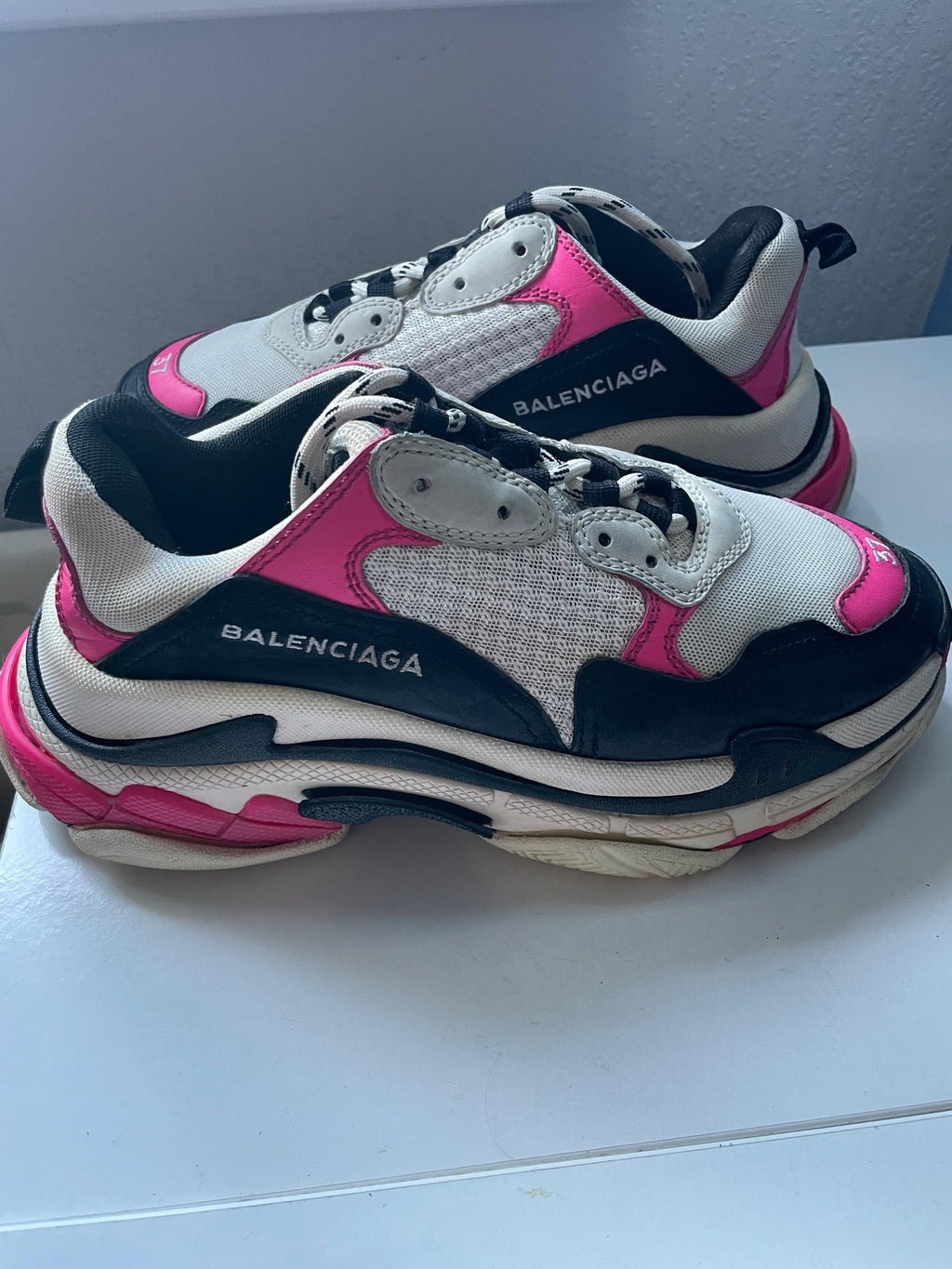 Balenciaga Pink Triple S Sneakers