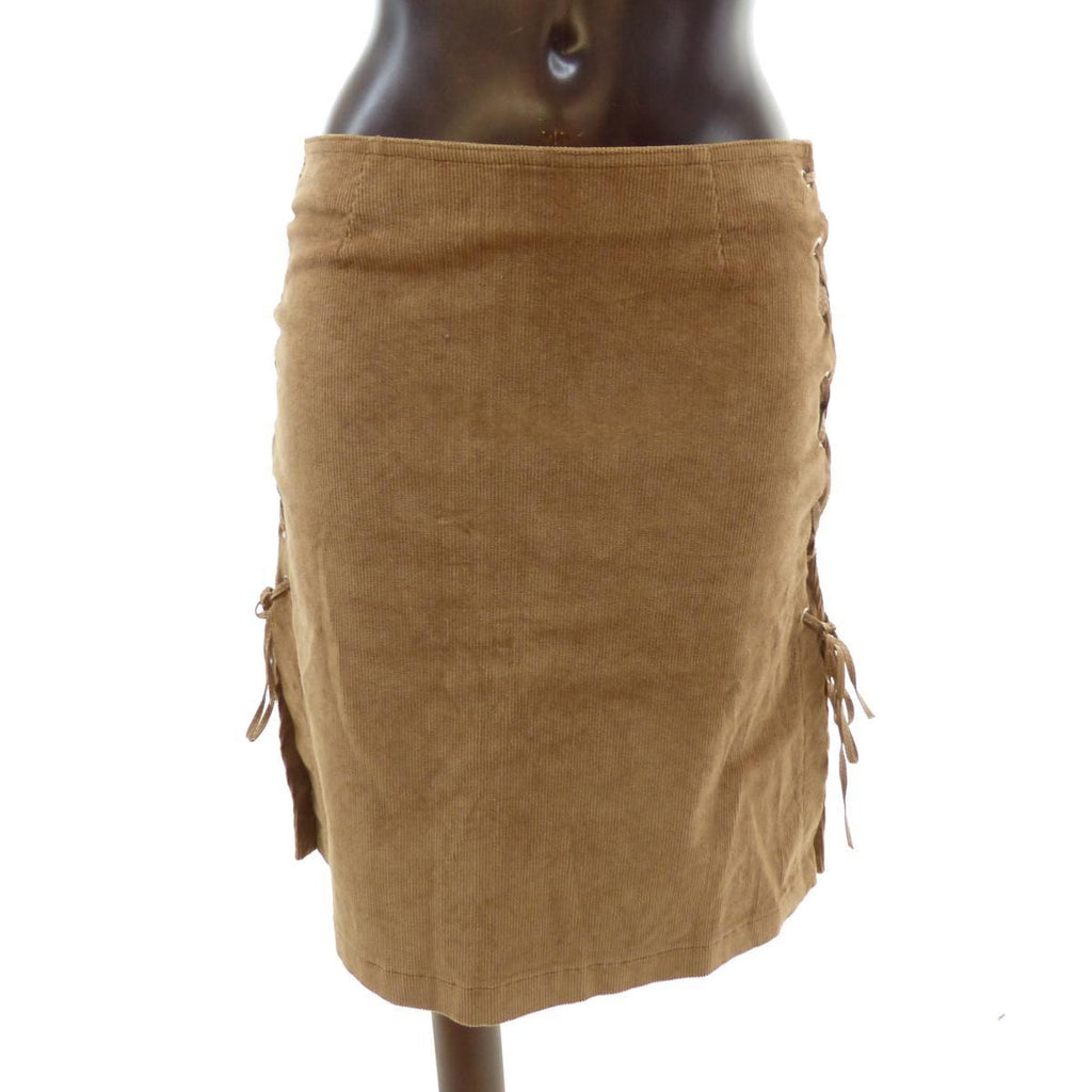 Moschino Jeans Corduroy Lace-Up Pencil Skirt