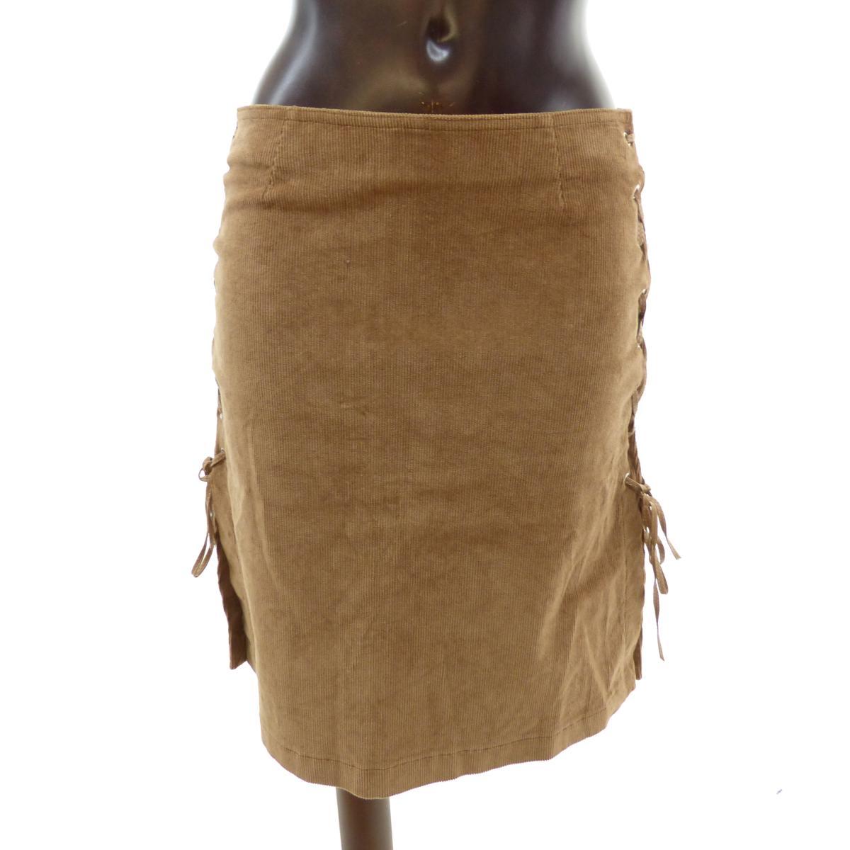 Moschino Jeans Corduroy Lace-Up Pencil Skirt