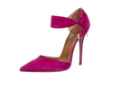 Aquazurra Pink Suede D'orsay  Heels