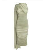 Magda Butrym Sheer Draped Midi Dress