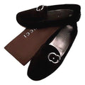 Black Suede Interlocking G Loafers