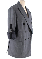 Prada Grey wool Prince of Wales checked blazer