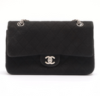 Chanel Timeless Quilted Black Fabric Bag