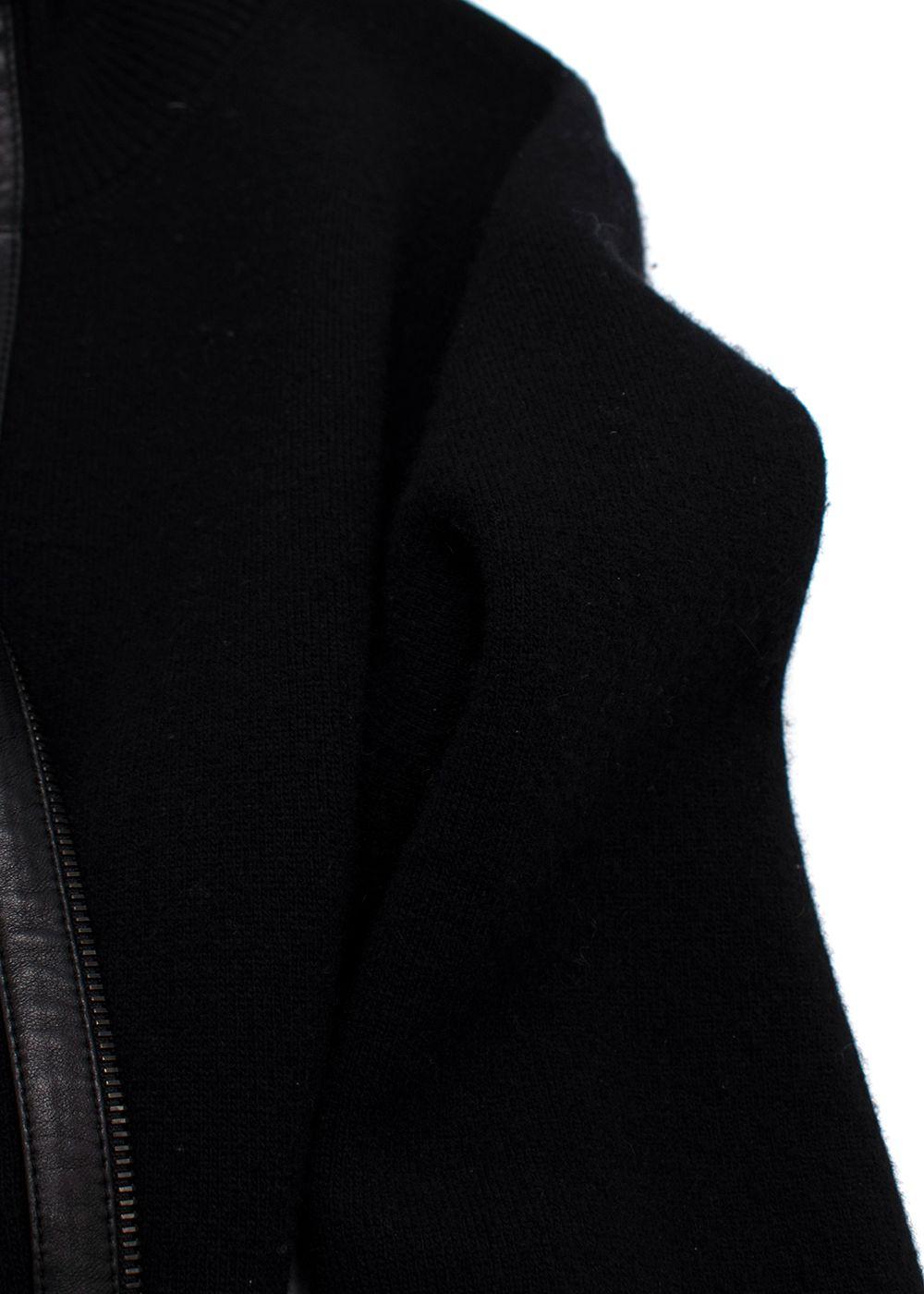 Prada Black Wool and Cashmere Blend  Zip Up  Jacket