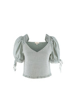 Pale Green Shirred Tilly Smock Top