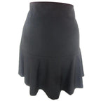 THEORY Black Ruffle Hem Skirt