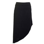 Osman black asymmetrical skirt with pockets