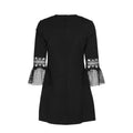 Self Portrait Black Lace trimmed mini dress