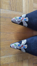 Gianmarco Lorenzi Suede Crystal Embellished Boots