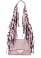 Sara Battaglia Fringe Pink Powder Blush Bag