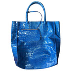 Avila Mykonos Blue Leather Bag