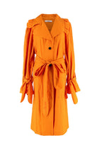 Brogger Orange Sienna Gingham Trench Coat