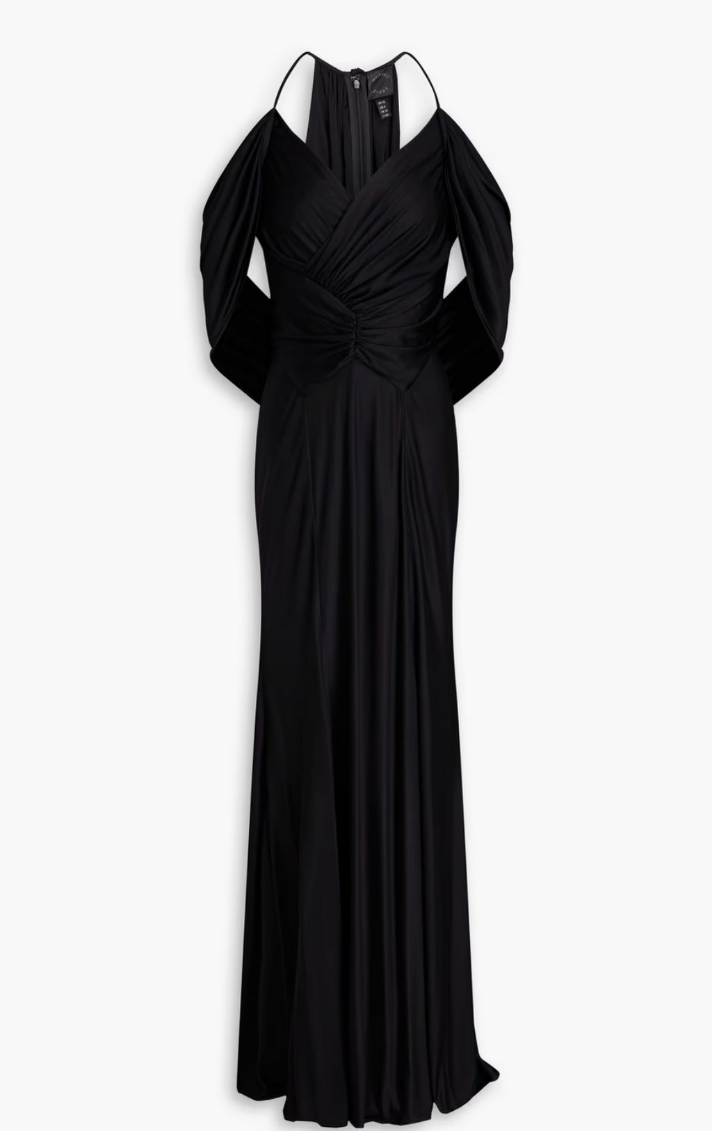 Huishan Zhang Bernice Draped Satin-Jersey Gown