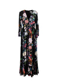 Borgo De Nor Jardin Black Astrea Crepe Maxi Dress