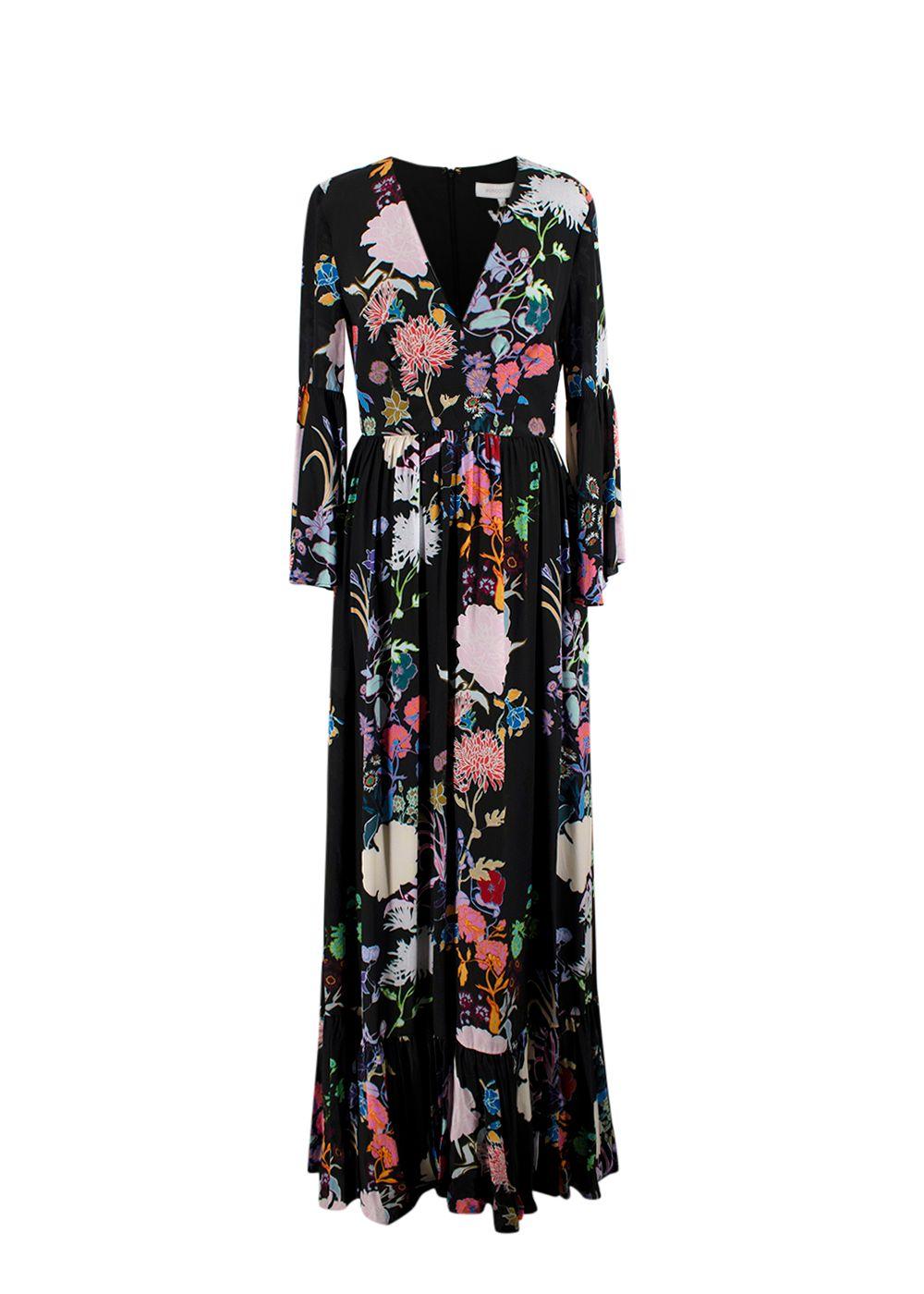 Borgo De Nor Jardin Black Astrea Crepe Maxi Dress