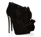 Giuseppe Zanotti Ruffle-front suede ankle boots