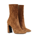 Saint Laurent Brown Suede Ankle Boots