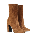 Saint Laurent Brown Suede Ankle Boots