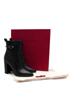 Valentino Black Leather Rockstud Ankle Boots