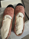 Chanel Pink Velvet Espadrilles