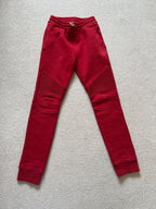 Red Cotton Jogger Trousers