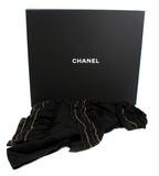 Chanel Black & Gold Tiered Chain Trimmed Scarf Top