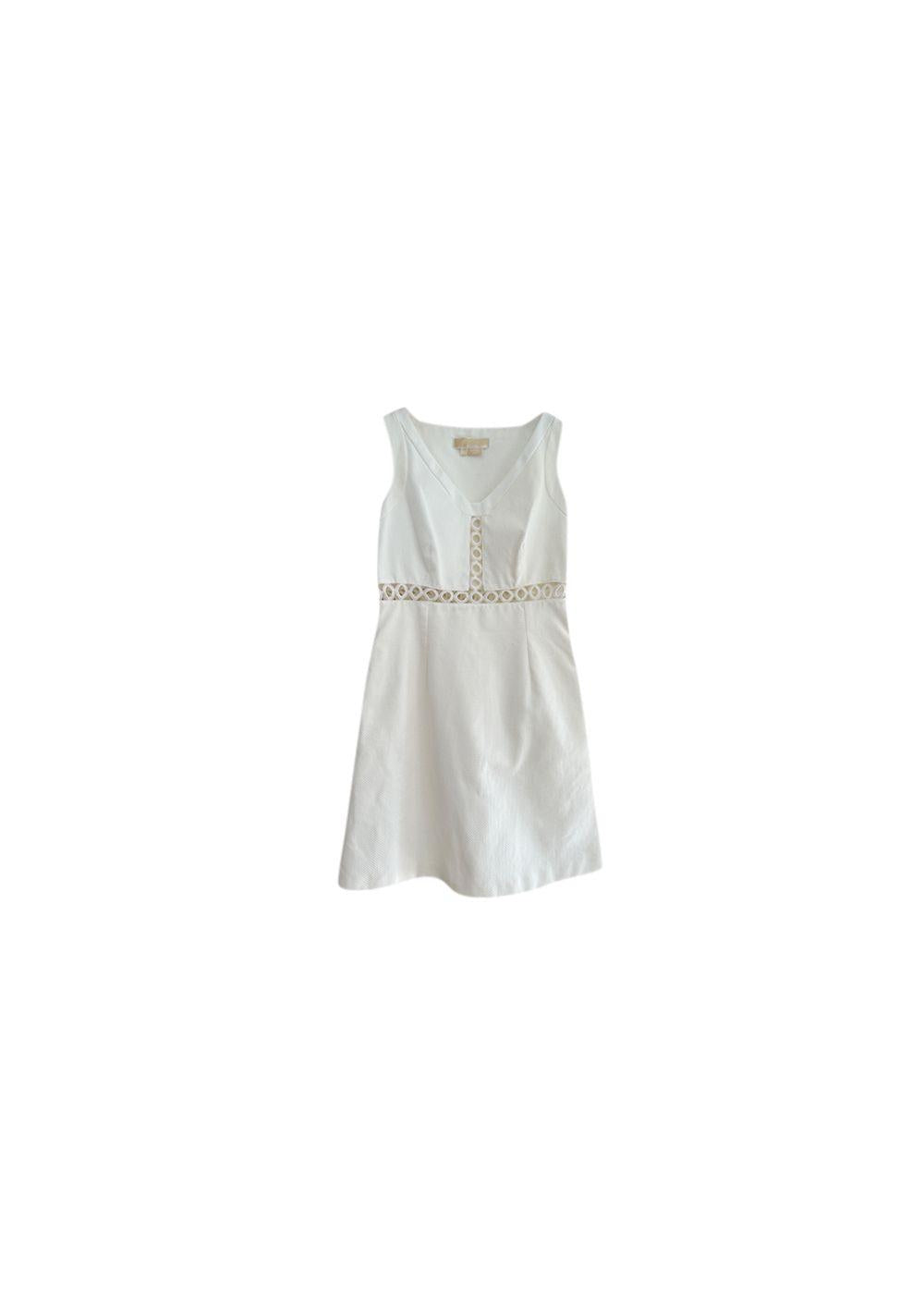 White Oxford cotton short dress