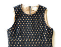Michael Kors black linen guipure sleeveless dress