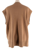 Madeleine Thompson Camel Wool-Blend Sweater Vest