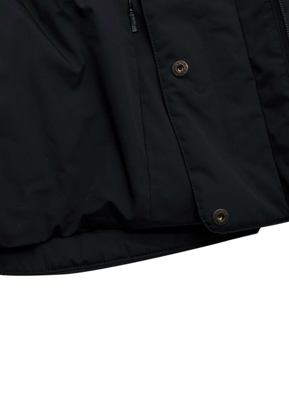 Fendi Black Hooded Ski Jacket