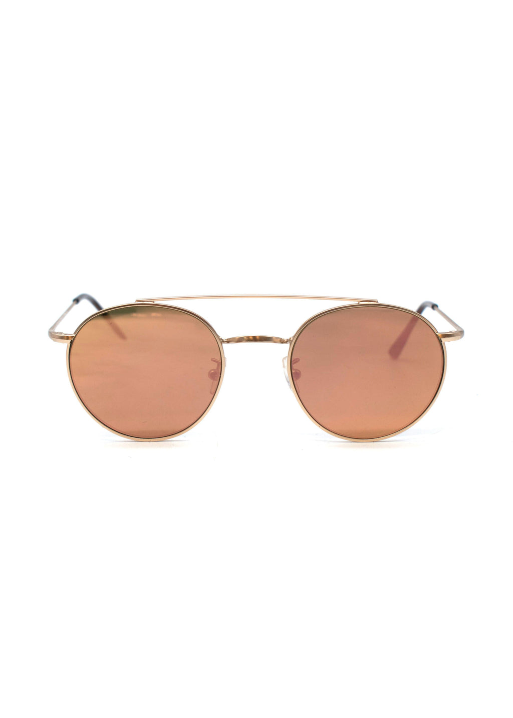 Rose Gold Aviator Sunglasses