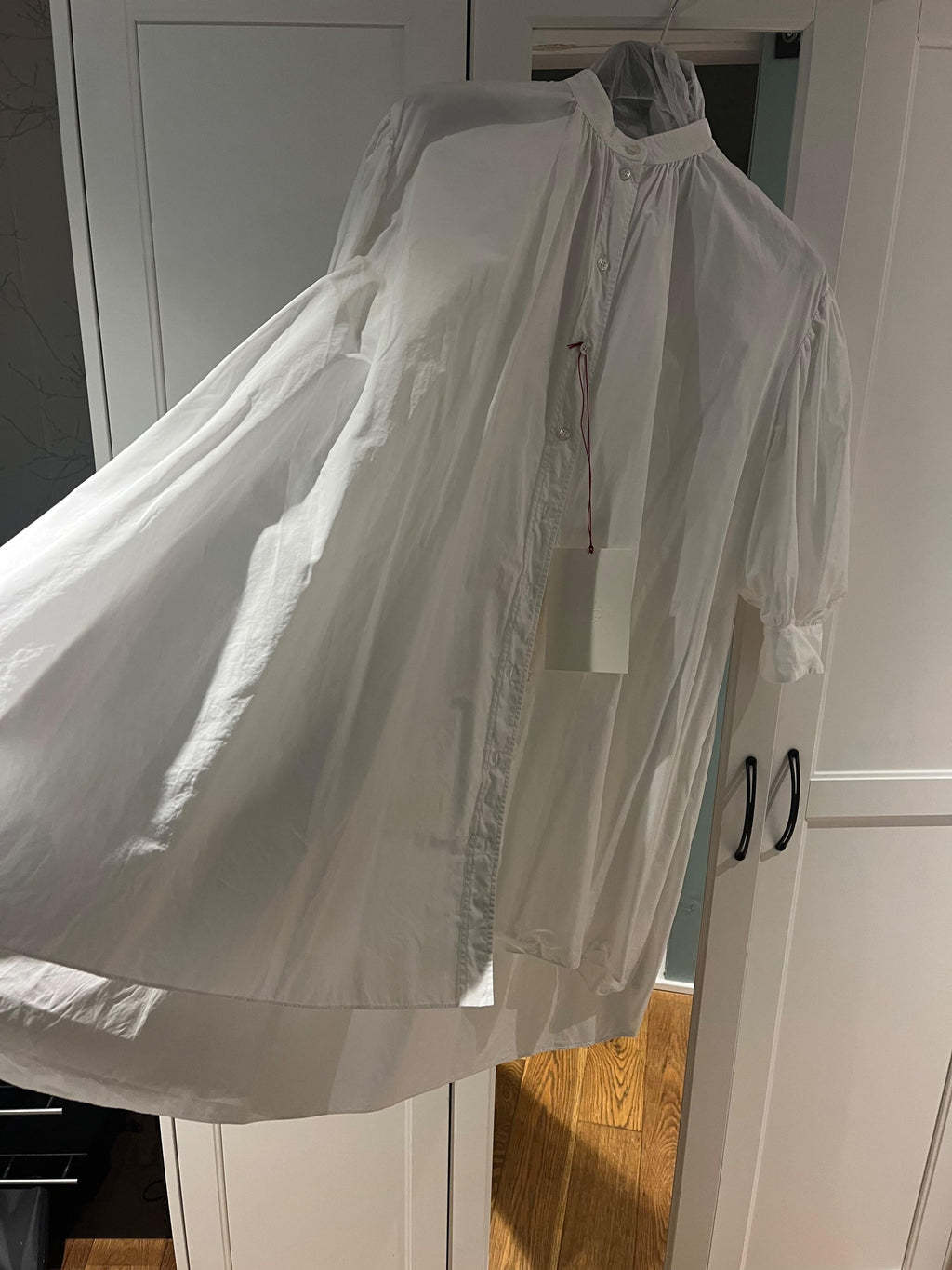 White Cotton Shirt Dress