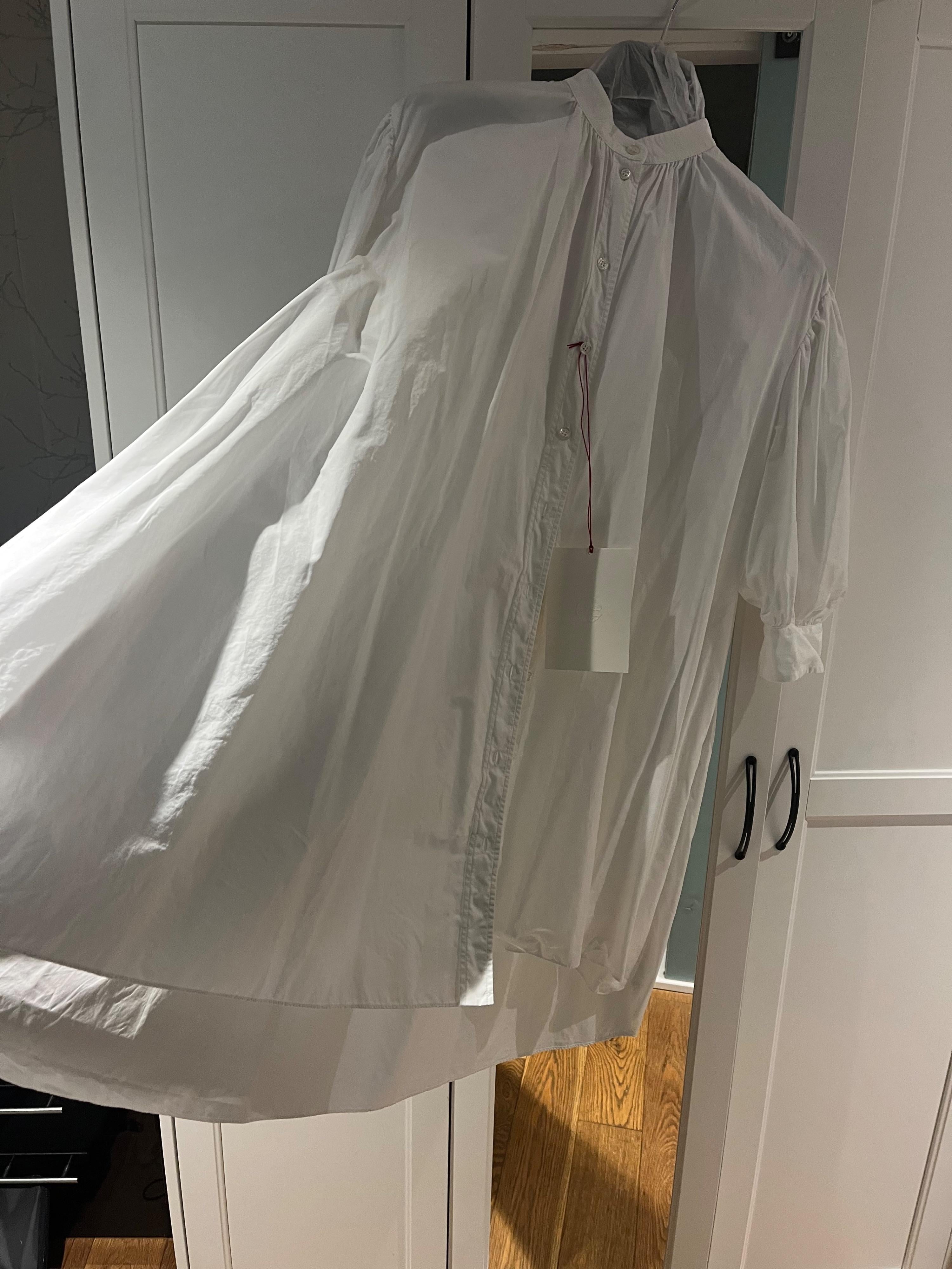 White Cotton Shirt Dress