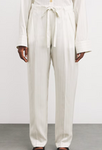Khaite Silk Striped Trenton Trousers