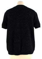 Hermes Black "Brides de Gala" Twillaine Short Sleeve Jumper
