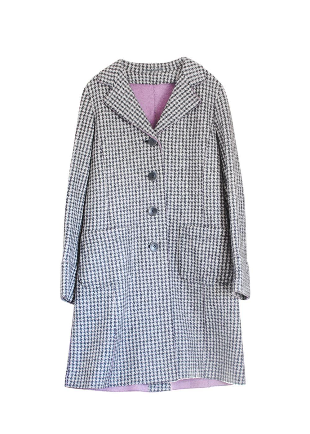 Max Mara Houndstooth Wool Coat