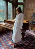 Galvan White Crepe Marina Dress