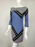 Diane von Furstenburg Ruri Multi-Stripe Shift Dress