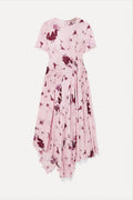Line pink floral asymmetric Lois dress