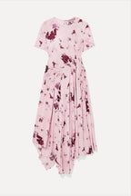 Line pink floral asymmetric Lois dress