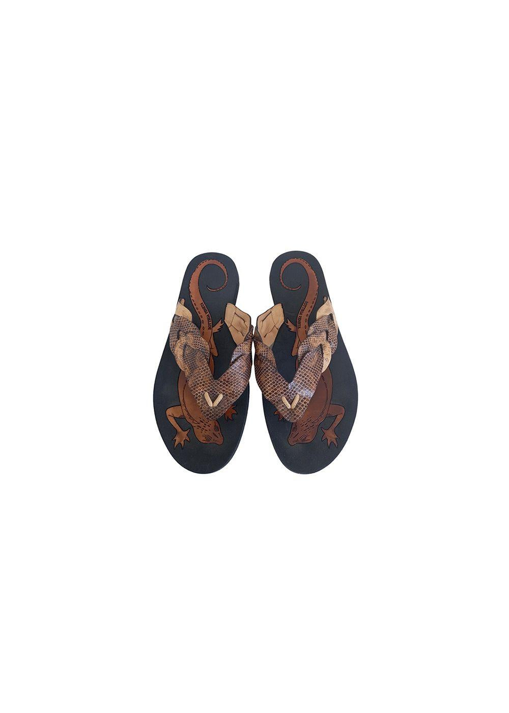 Karung Snakeskin Thong Sandals