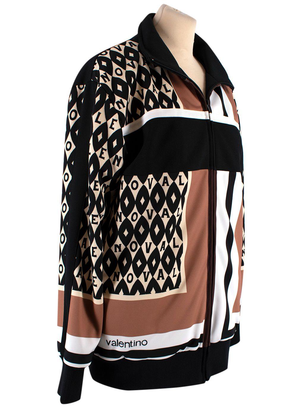 Black and Beige Zip Through Jacket