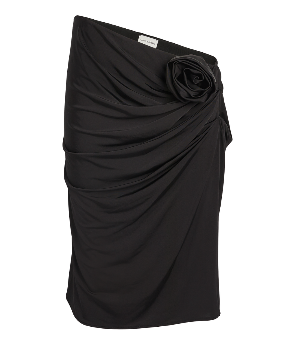 Magda Butrym Rose-Appliqué Skirt