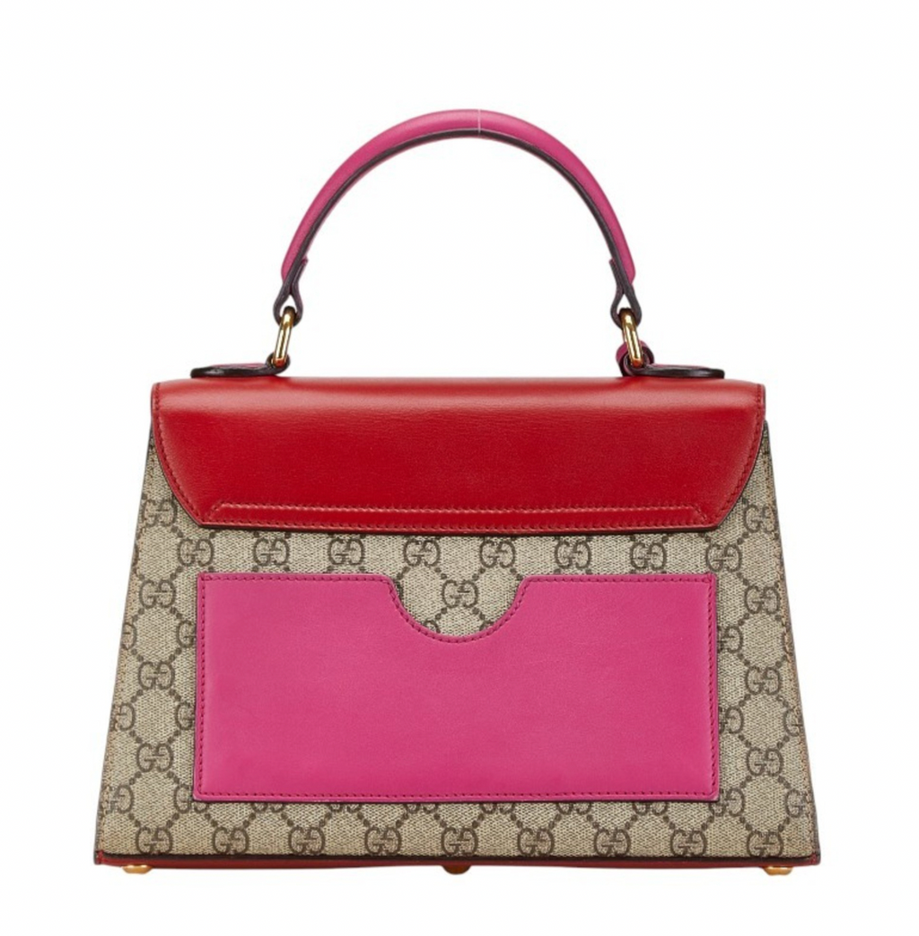 Gucci Supreme Coated Canvas And Leather Bag