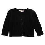 Bonpoint Dark Grey Knitted Cotton Cardigan