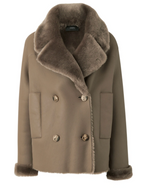 Calla Double Breasted Shearling Coat